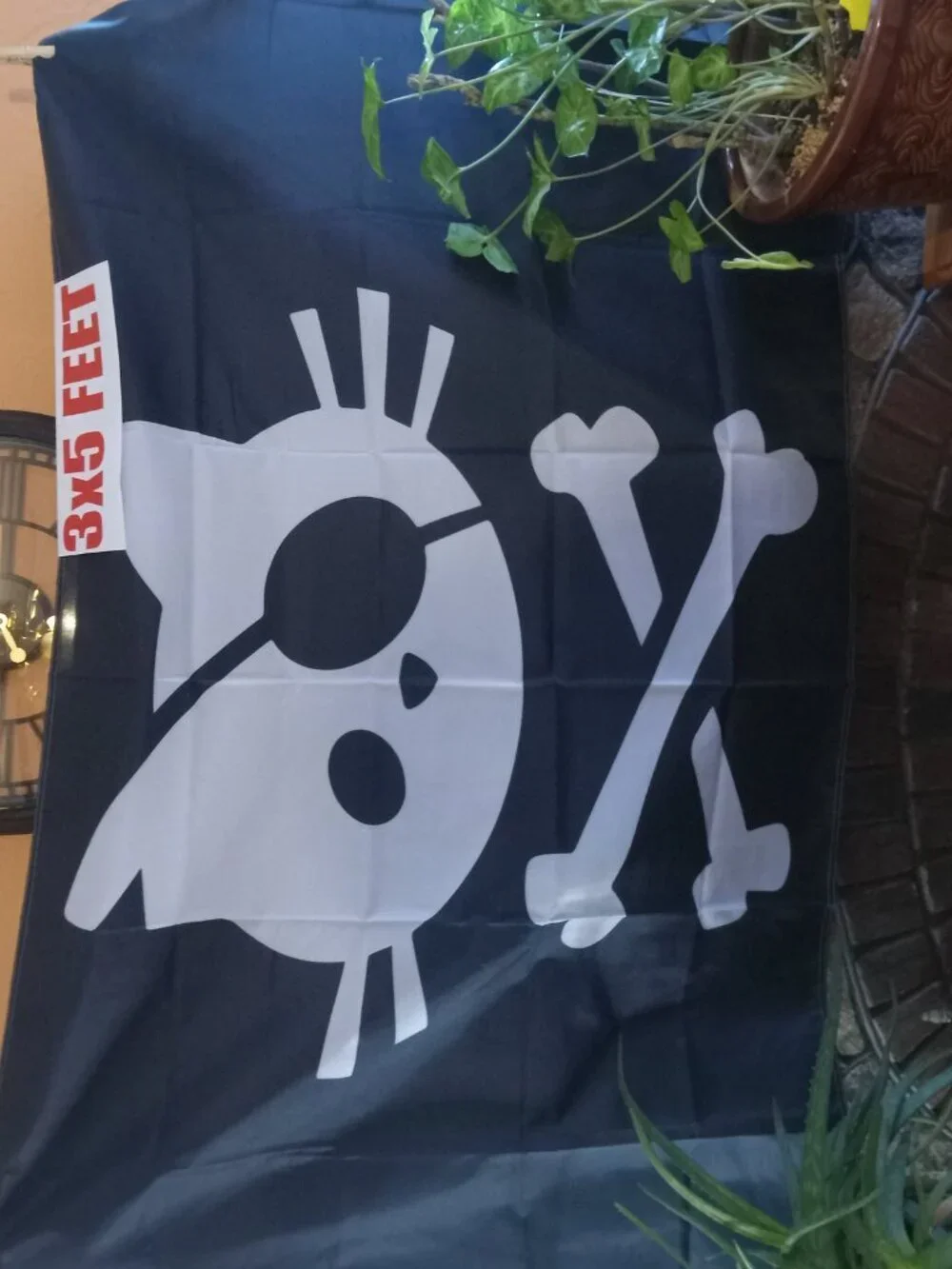 🎃 Halloween Cat Skull and Cross Bones 3x5 Pirate Flag